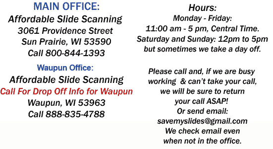 contact info All Slides scanned at 3200 ppi